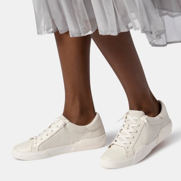 Dolce Vita Zina Sneaker White Dolce Vita: Zina Leather Sneaker, White/Black